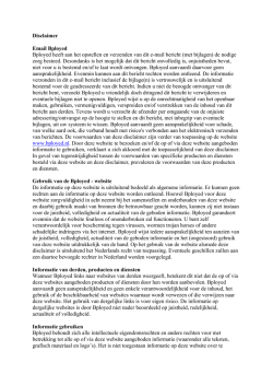 Disclaimer Email Bployed Bployed heeft aan het opstellen en