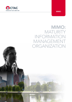 MIMO: Maturity inforMation ManageMent organization