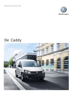 Prijslijst Caddy 10 januari 2014