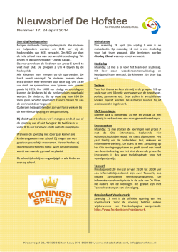 24 april 2014 - RKBS De Hofstee
