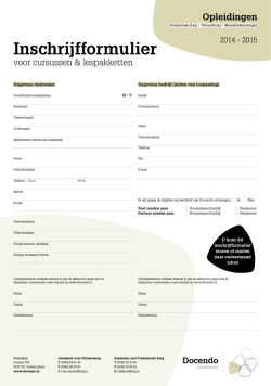 Inschrijfformulier - Docendo opleidingen