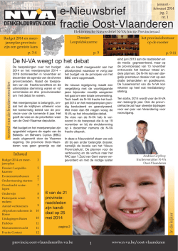 jrg. 2 - nr. 1 (januari-februari 2014) - N-VA Oost
