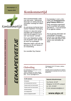 eekaapeeveetje 2014 nr. 3 - Eerste Kerkraadse Philatelisten