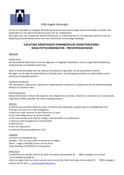 Vacature dh param 2014