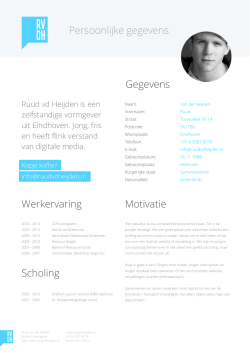 Download cv - Ruud van der Heijden, Grafisch vormgever.