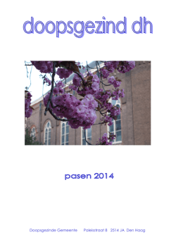 Doopsgezind DH Paasnummer - Doopsgezinde Gemeente Den Haag