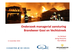 2014 11 11 BGV Eindrapportage managerial aansturing Brandweer