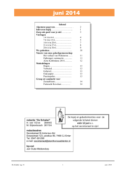 De Schakel juni 2014 - Sint Marcellinus parochie
