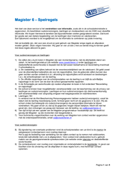 Handleiding en spelregels Magister