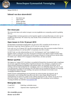 Inhoud van deze nieuwsbrief: