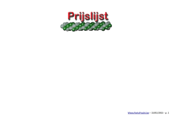 Download hier onze prijslijst
