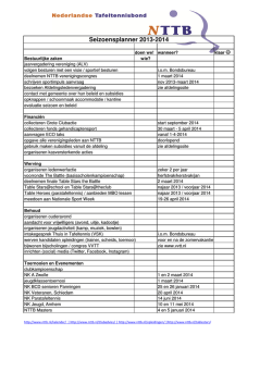 Jaarkalender voor verenigingen 2013-2014