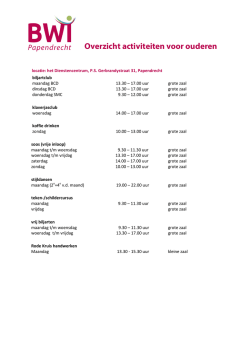 flyer Overzicht activiteiten voor ouderen
