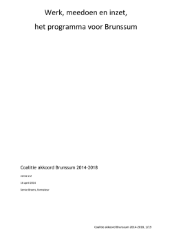 Het programma voor Brunssum 2.2