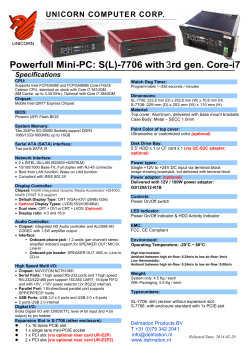 Powerfull Mini-PC: S(L)-7706 with 3rd gen. Core-i7