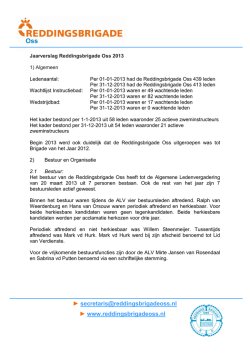 Jaarverslag 2013 - Reddingsbrigade Oss