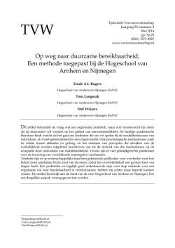 download dit artikel - Tijdschrift Vervoerswetenschap