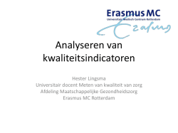 dr. Hester Lingsma - NFU Kwaliteit van Zorg