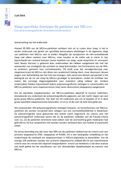 Lees verder - ME/cvs Vereniging