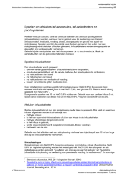Flushen of doorspoelen infuussysteem
