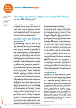 Intermediaire uitkomstmaten versus klinisch relevante