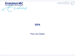 GPA Granulomatose met PolyAngiitis