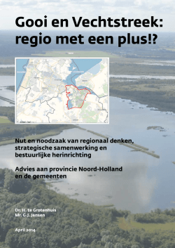 Gooi en Vechtstreek: regio met een plus!?