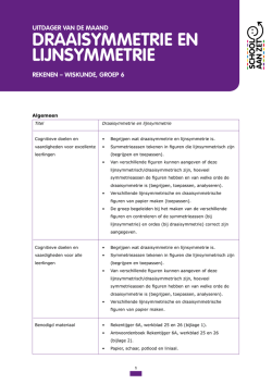 DRAAISYMMETRIE EN LIJNSYMMETRIE