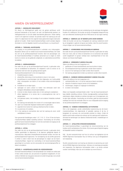 HAVEN- EN WERFREGLEMENT