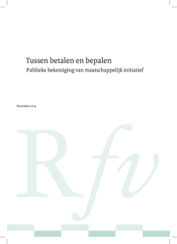Tussen betalen en bepalen