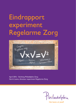 Eindrapport Philadelphia Experiment Regelarme
