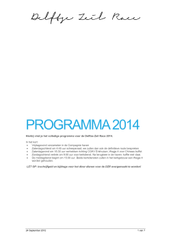 DZR – Programma 2014
