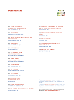 DEELNEMERS - Atelier Weekend Charlois
