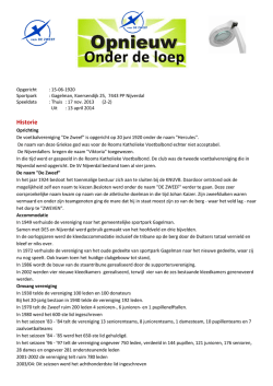 Historie - SV Voorwaarts Twello