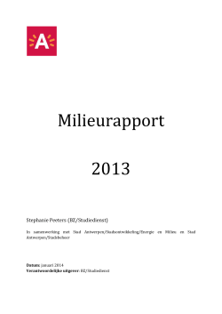 Milieurapport 2013