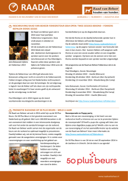 inschrijving raad van beheer fokkerstour 2014 open