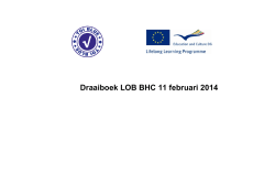 Draaiboek LOB BHC 11 februari 2014