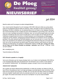 juli 2014 - De Ploeg