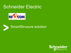 Presentatie Schneider Electric SmartStructure Solutions