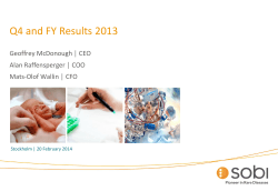 Q4 and FY Results 2013