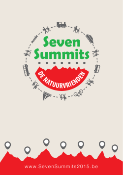 Sponsorboekje Seven Summits