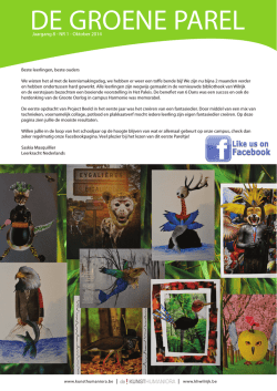 DE GROENE PAREL - Kunsthumaniora