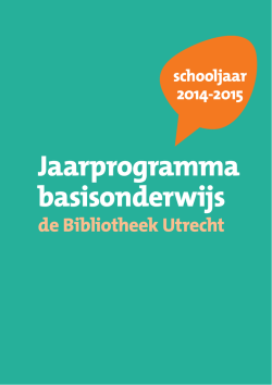 Jaarprogramma basisonderwijs