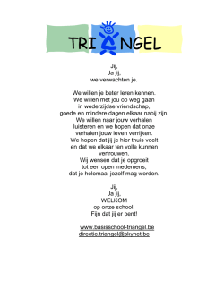 Jij, Ja jij, we verwachten je. We willen je beter leren kennen. We
