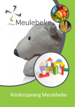 Brochure kinderopvangmogelijkheden te Meulebeke