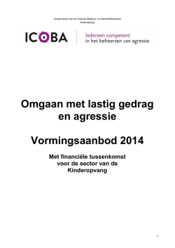 Omgaan met lastig gedrag en agressie in de kinderopvang