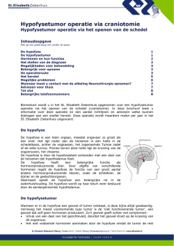 Hypofysetumor operatie via craniotomie