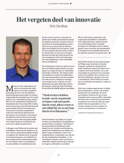 Het vergeten deel van innovatie