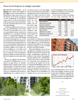 Home Invest Belgium: in rustiger vaarwater