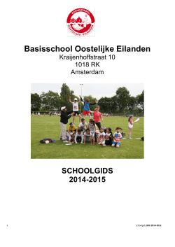 Schoolgids 2014-2015 - Basisschool Oostelijke Eilanden